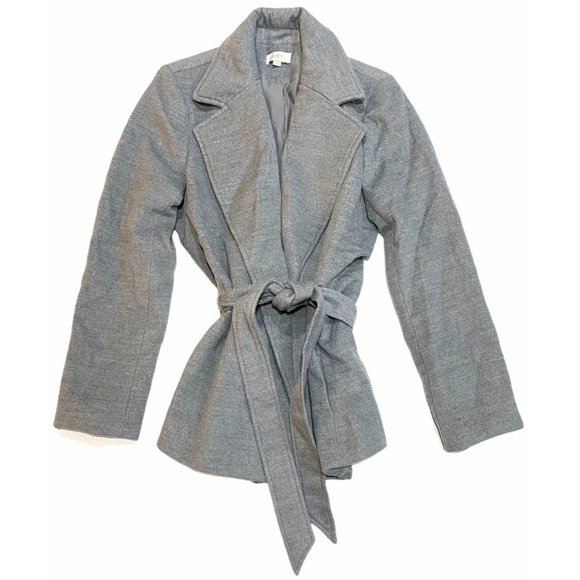 LOFT Jackets & Blazers - NWT Ann Taylor LOFT Coat Sz LARGE Gray Belt Pockets